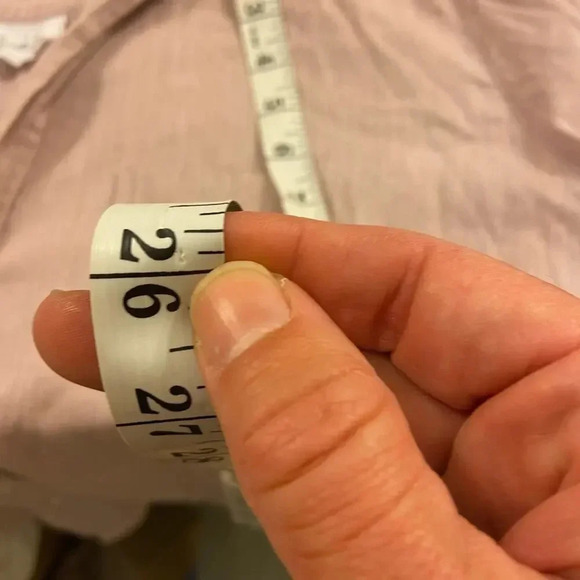 Frank & Eileen Eileen Woven Button Up Melange Pink & Grey Size Large - Picture 11 of 11